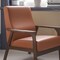 Emma and Oliver Langmore Upholstered Mid-Century Modern Arm Chair with Wood Frame